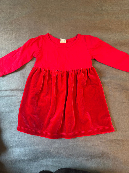 Old Navy Red velvet dress 6 Months