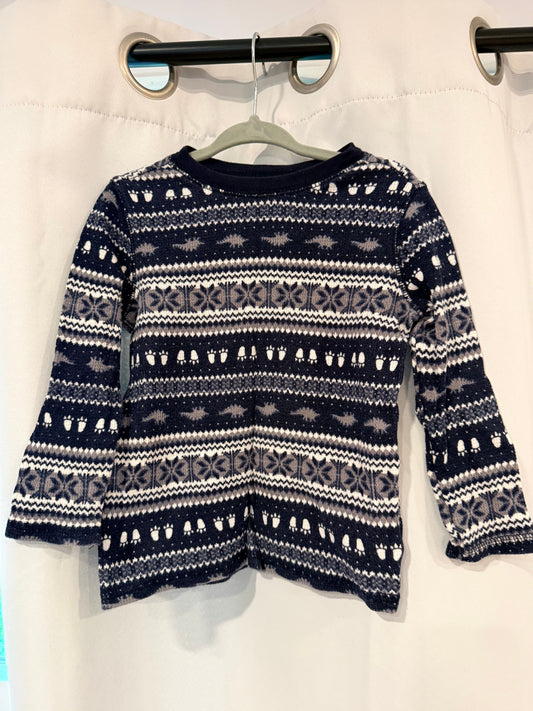 Old Navy Blue long sleeve printed Dino shirt 3T