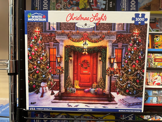White Mountain Puzzle 1000 piece puzzle. No smoking/No pet home. Assembled once.